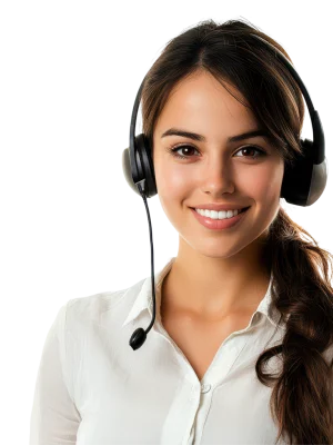 young-customer-service-agent-smiling-while-wearing-a-headset-against-a-transparent-background-beautiful-young-customer-service-agent-transparent-background-free-png